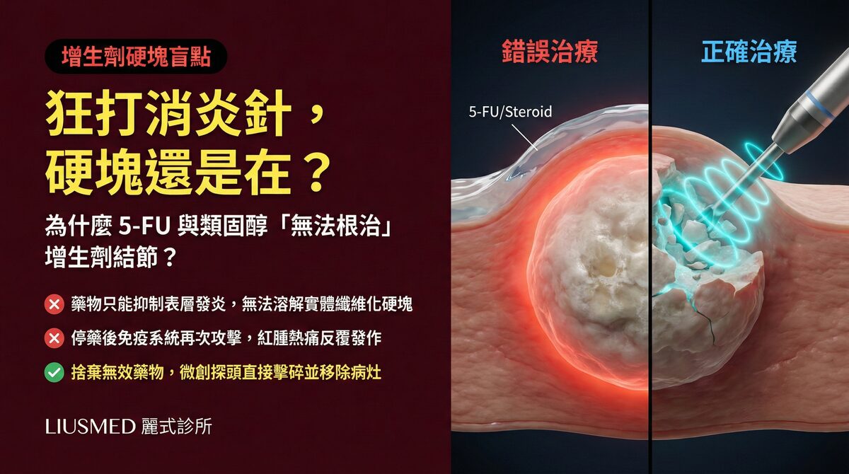 類固醇與5-FU消不掉膠原蛋白增生劑硬塊?FILLER REVISION 的根治方案