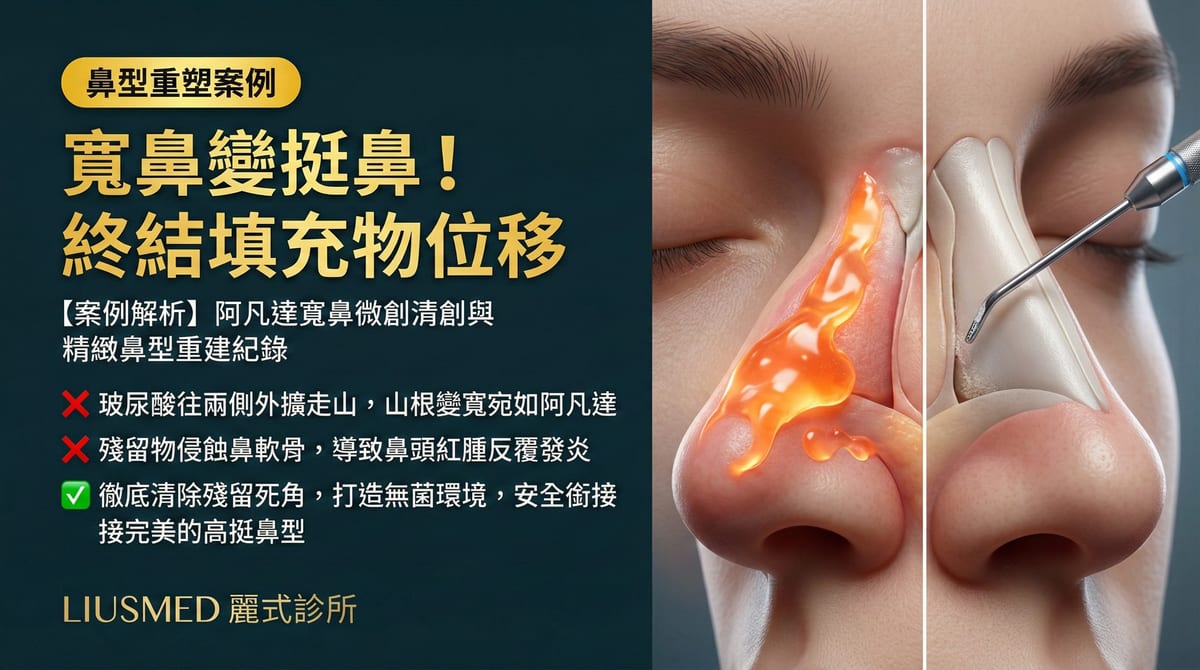 【FILLER REVISION 案例】鼻部填充物位移取出與鼻型重建紀錄