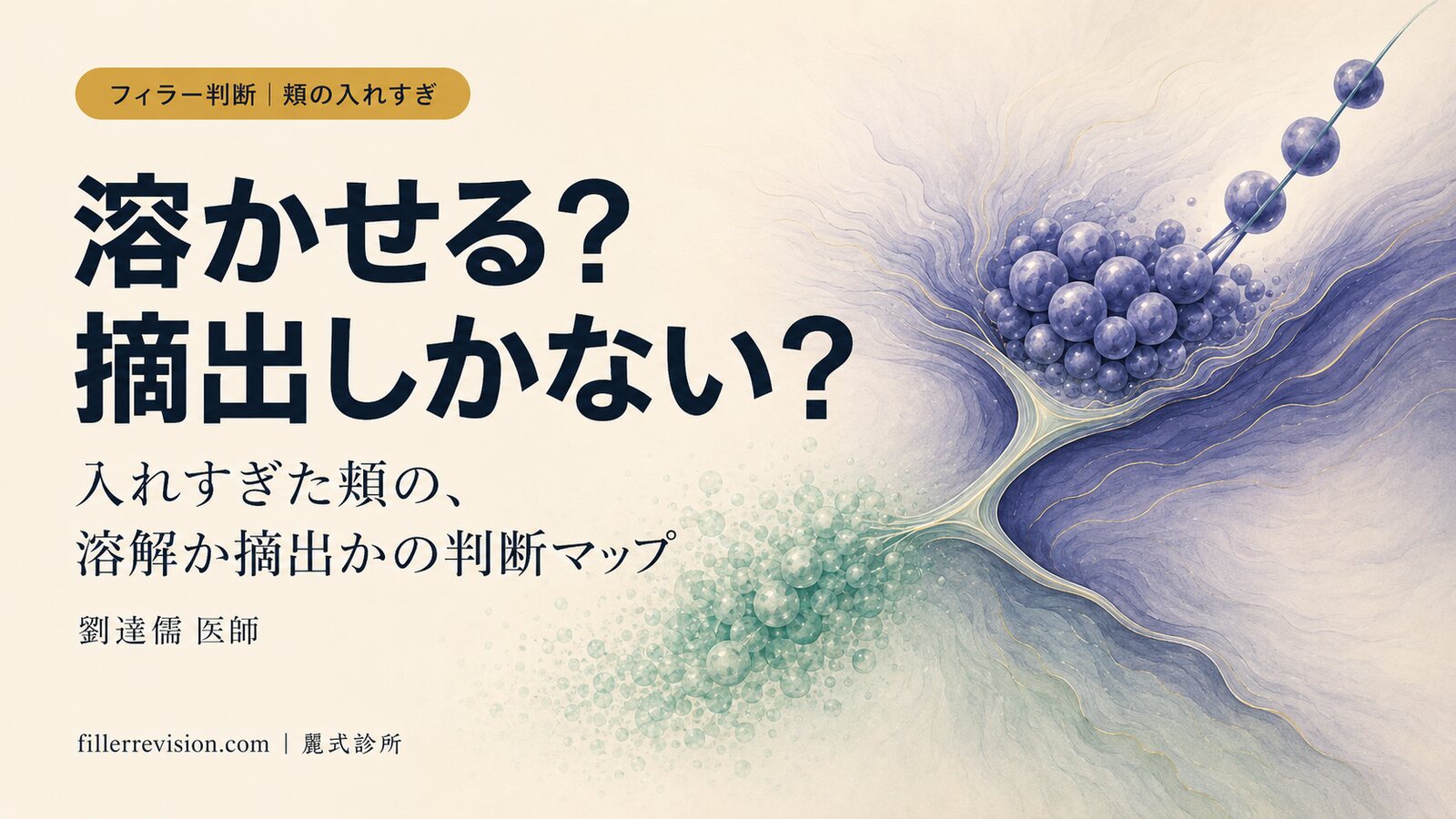 頬フィラーを入れすぎた——溶かせる？摘出すべき？パンパンになった頬を救う判断マップ