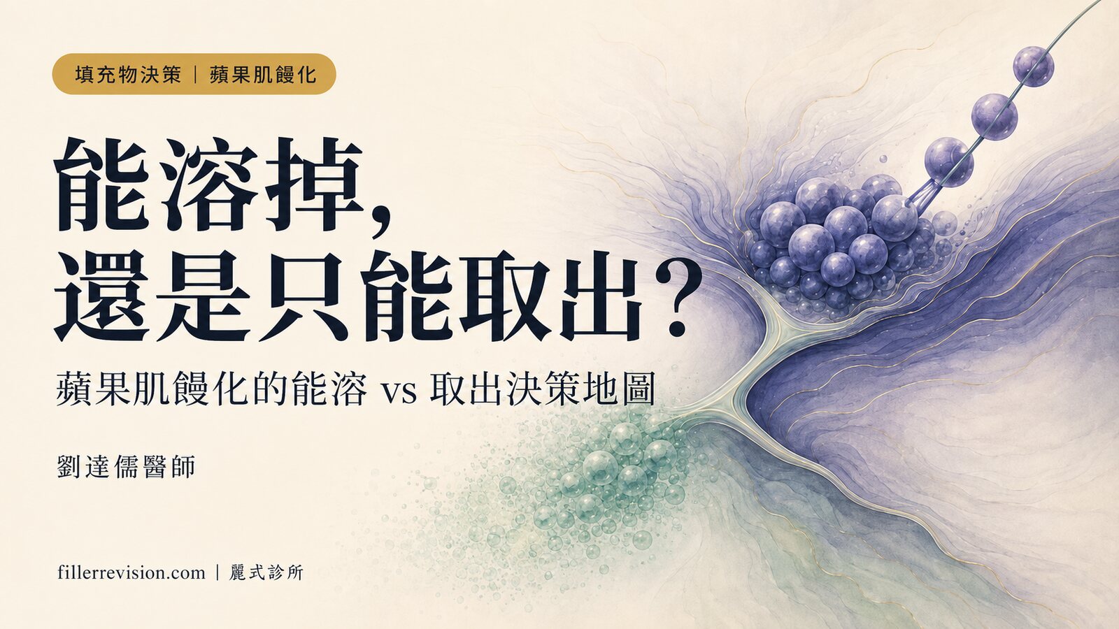 蘋果肌越打越大、打壞了能溶嗎？哪些能溶、哪些只能取出——饅化怎麼救的決策地圖