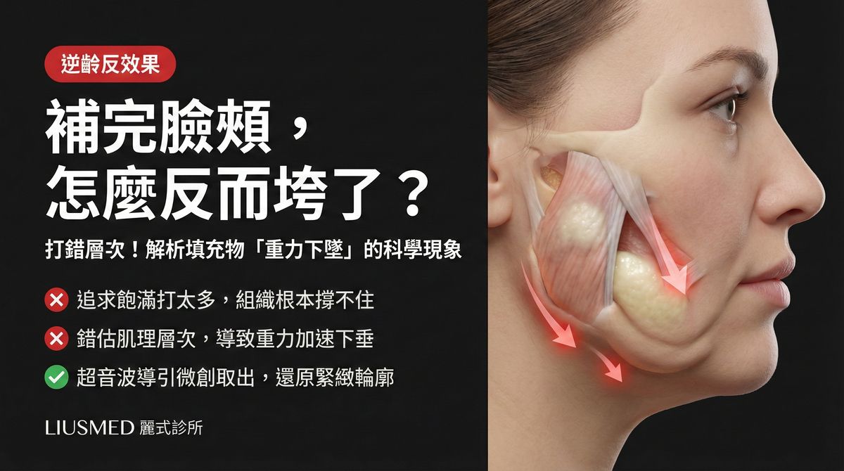臉頰填充後反而下垂變重?FILLER REVISION 填充物重力下墜修復方案