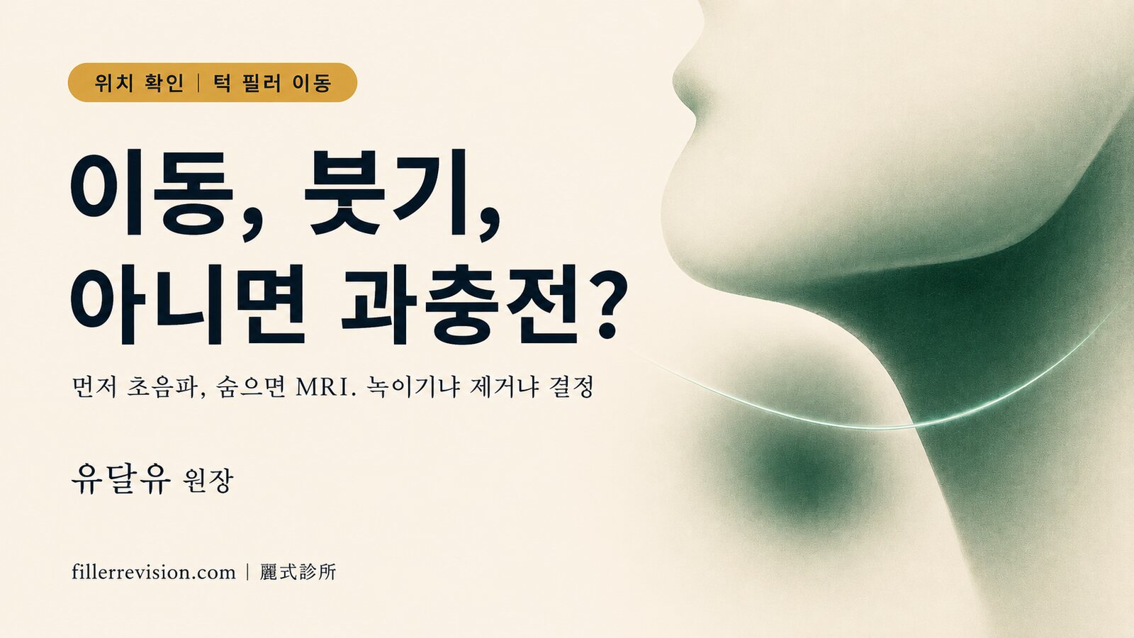 턱 필러가 이동해 이중턱이 됐다? 이동·붓기·과충전 구별과 해결법