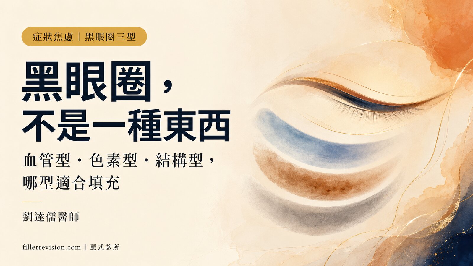 黑眼圈三型：血管型、色素型、結構型——哪一型打玻尿酸有用，哪一型打了反而更糟