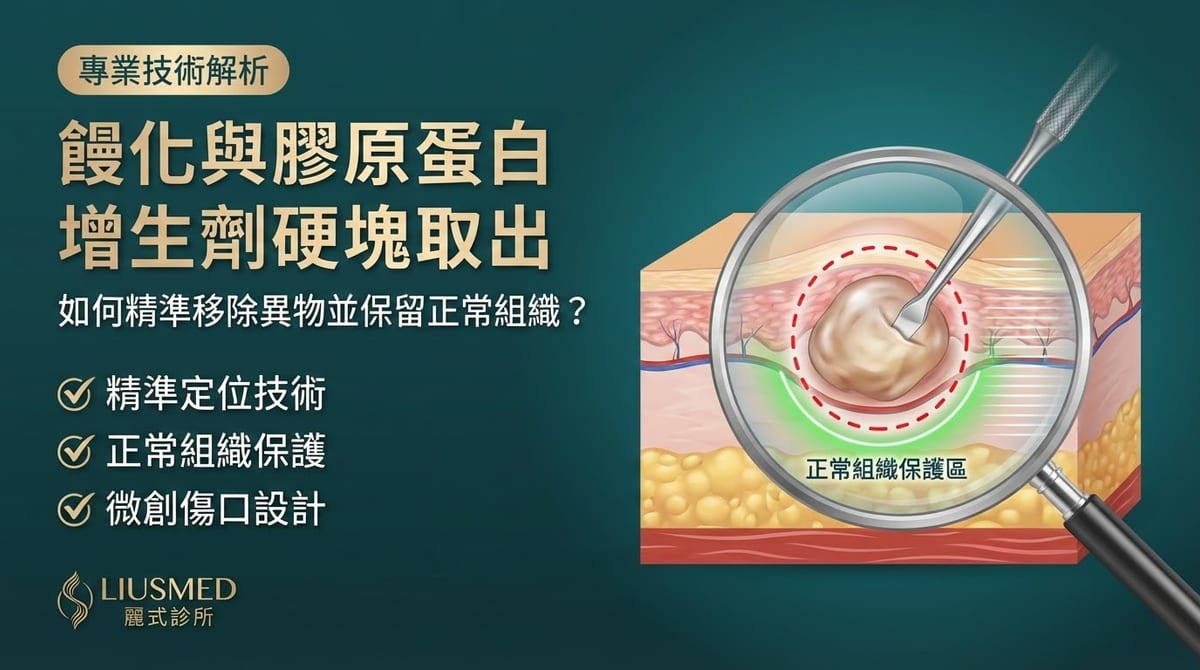 玻尿酸與膠原蛋白增生劑硬塊取出：FILLER REVISION 如何精準移除異物並保留正常組織？