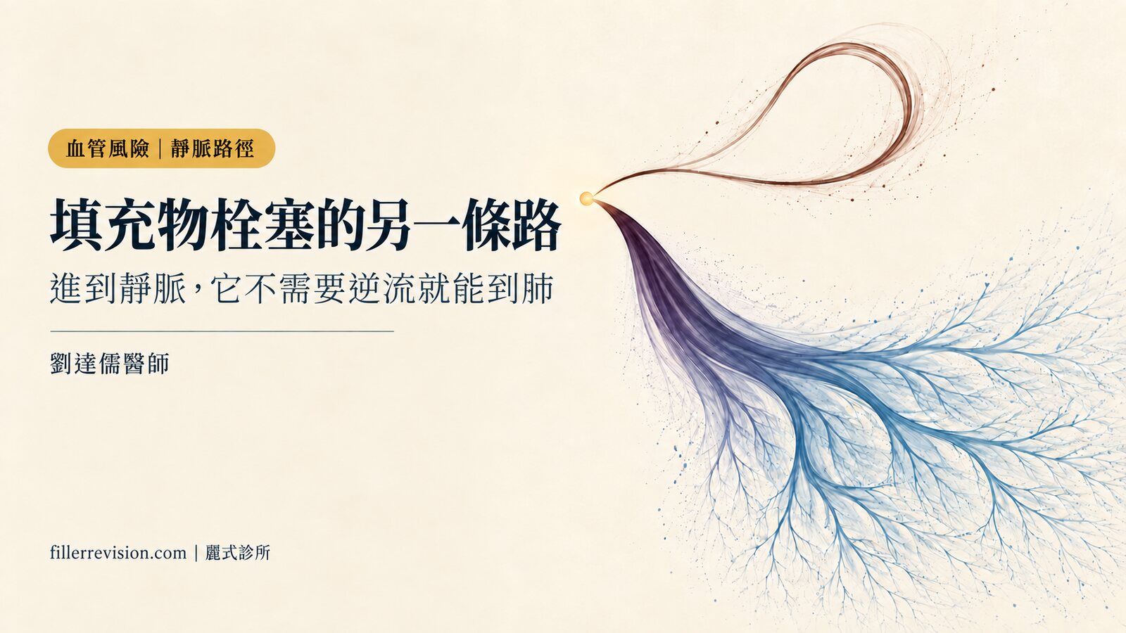 填充物栓塞不是只有動脈那條路：進到靜脈，它會順流直達肺部