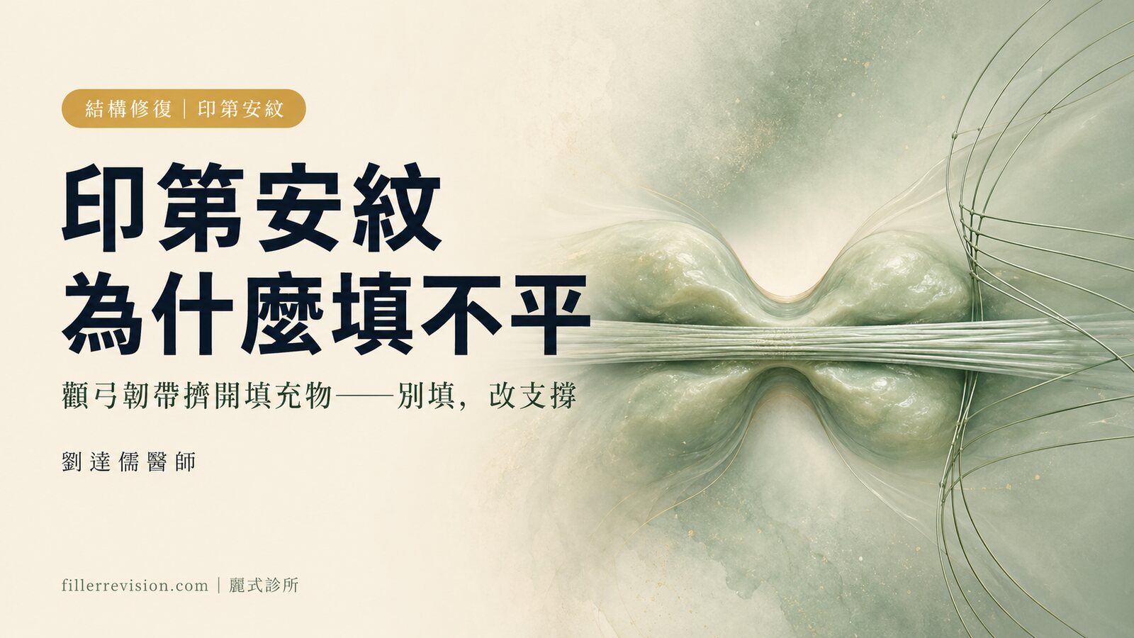 印第安紋怎麼填都填不平、旁邊還鼓成一條？顴弓韌帶填錯後的條狀凸起怎麼救