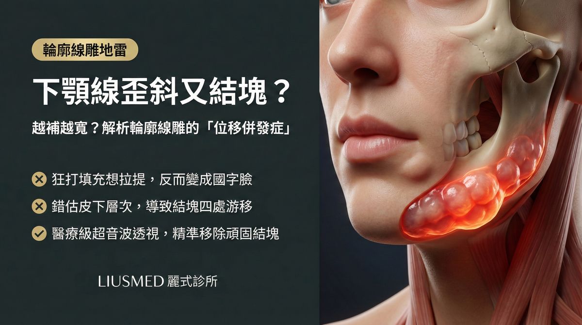 下顎線填充物歪斜結塊?FILLER REVISION 輪廓線雕併發症修復方案
