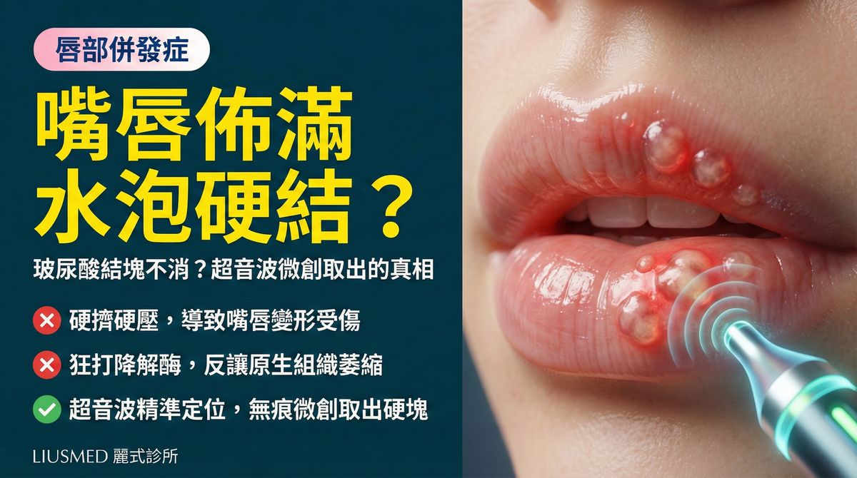 嘴唇玻尿酸水泡硬結?FILLER REVISION 唇部填充物併發症修復方案