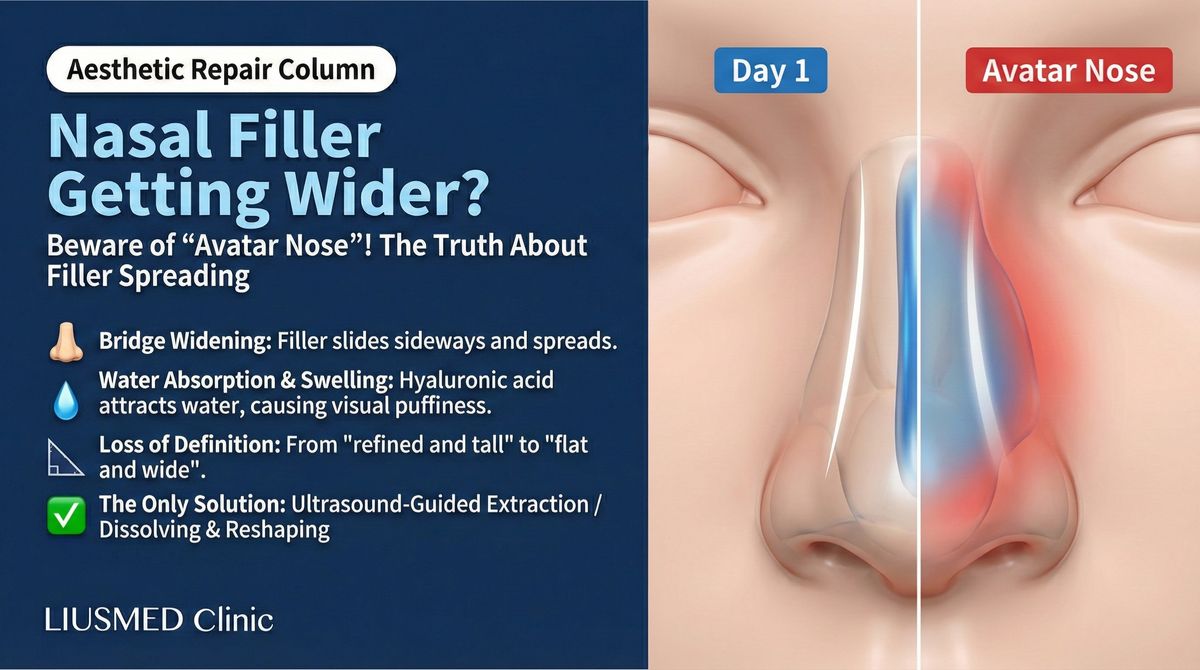 Nose Filler Shifted or Widened? FILLER REVISION Correction for Migration