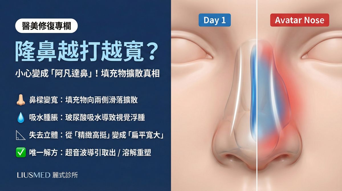 隆鼻填充物位移變寬？FILLER REVISION 鼻部填充物修復專科方案
