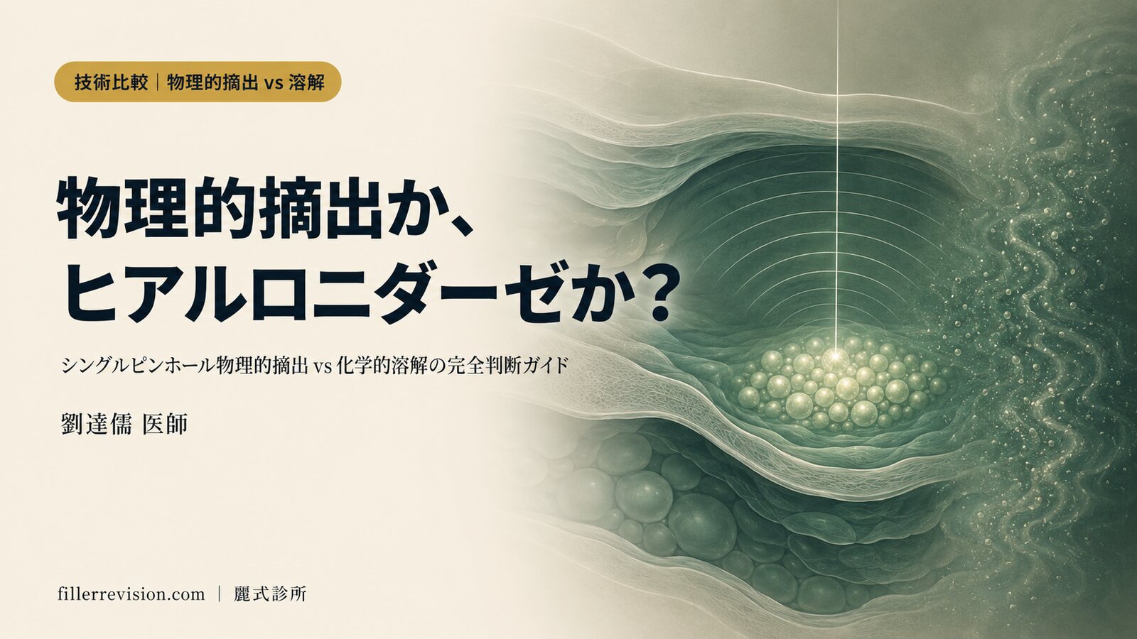 シングルピンホール物理的摘出 vs 超音波ガイド下溶解:2つの技術の完全比較ガイド