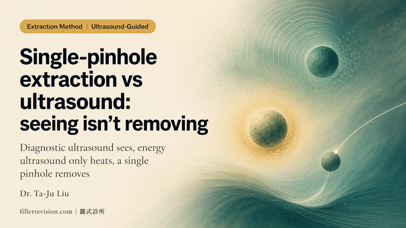 Single-Pinhole Extraction vs Ultrasound: Imaging That Guides, Energy That Doesn't Remove