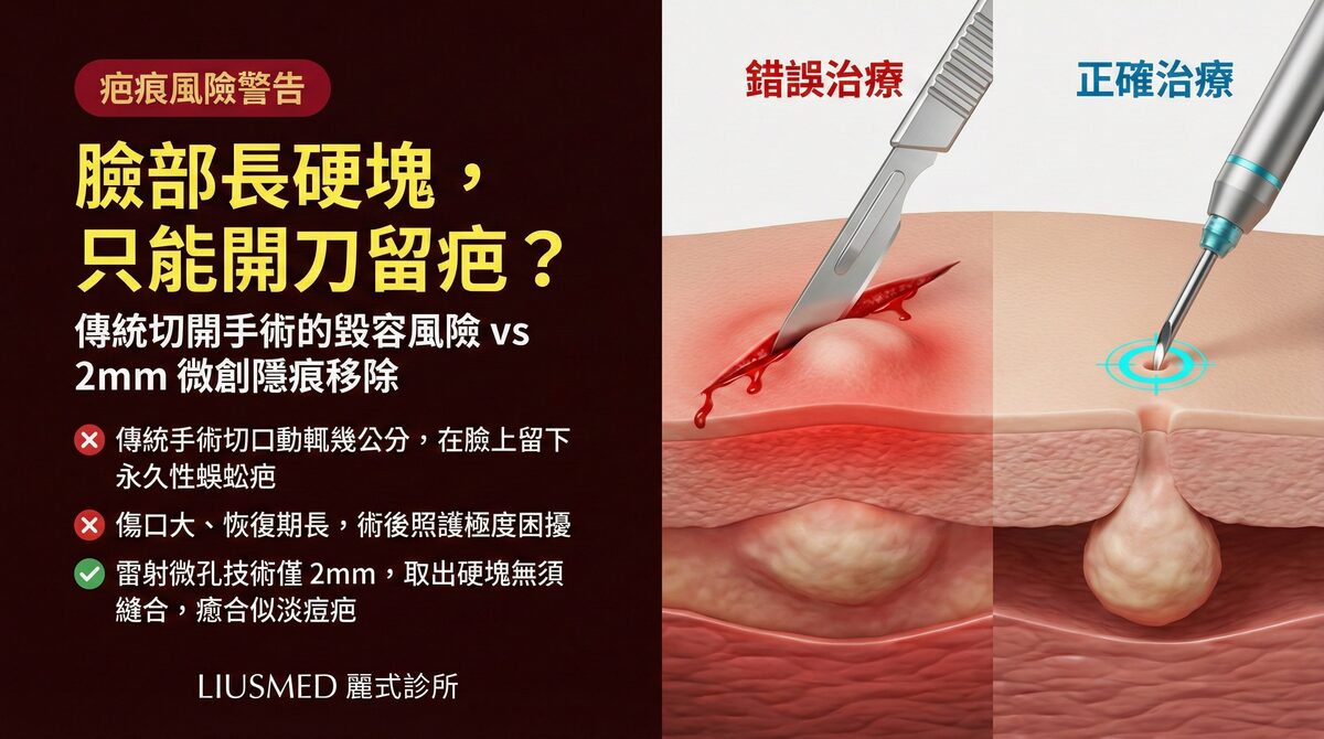 臉部開刀切硬塊留疤值得嗎?FILLER REVISION 微創無疤取出的差異