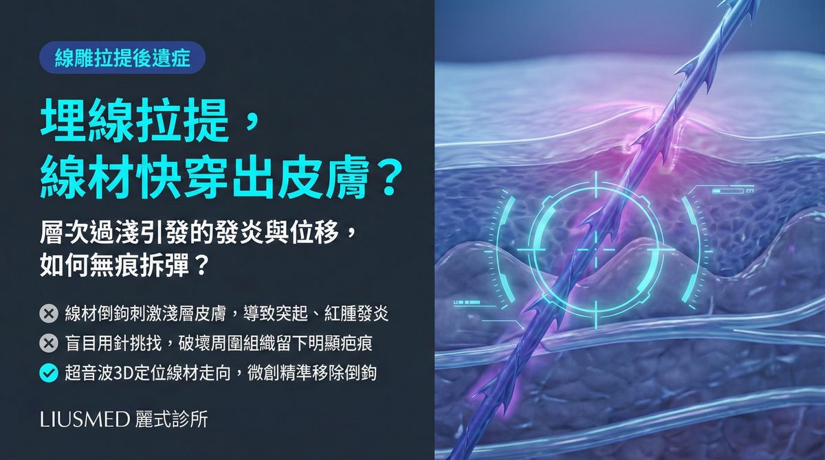 埋線線材穿出發炎?FILLER REVISION 超音波導引線材精準取出方案