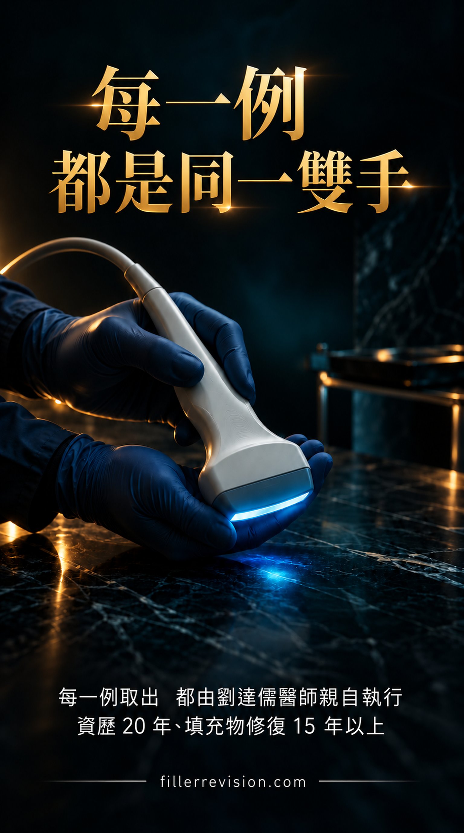 每一例 都是同一雙手 — 每一例取出 都由劉達儒醫師親自執行 資歷 20 年、填充物修復 15 年以上